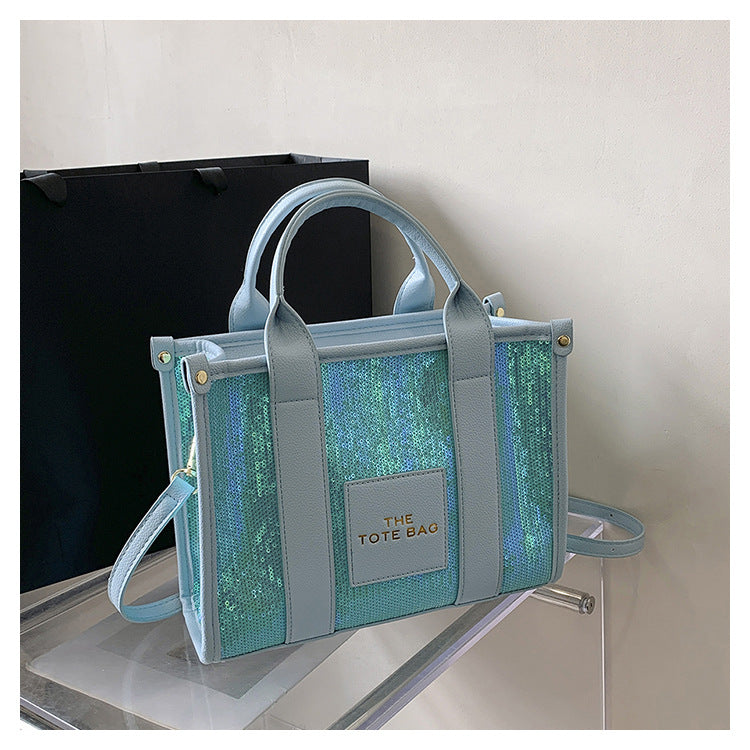 Sequined Transparent Tote Shoulder Bag in 10 Colours