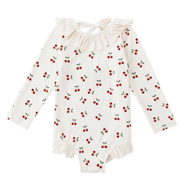 Toddler Girls Backless Swimwear and Matching Cap in 5 Colours