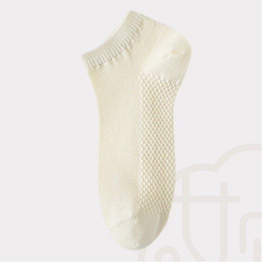 Pure Cotton Woven Ice Slashes Crew Socks in 10 Colours