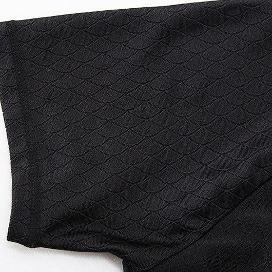Short-sleeved One-piece Skirt Slimming Swimsuit With Pads in 2 Colours