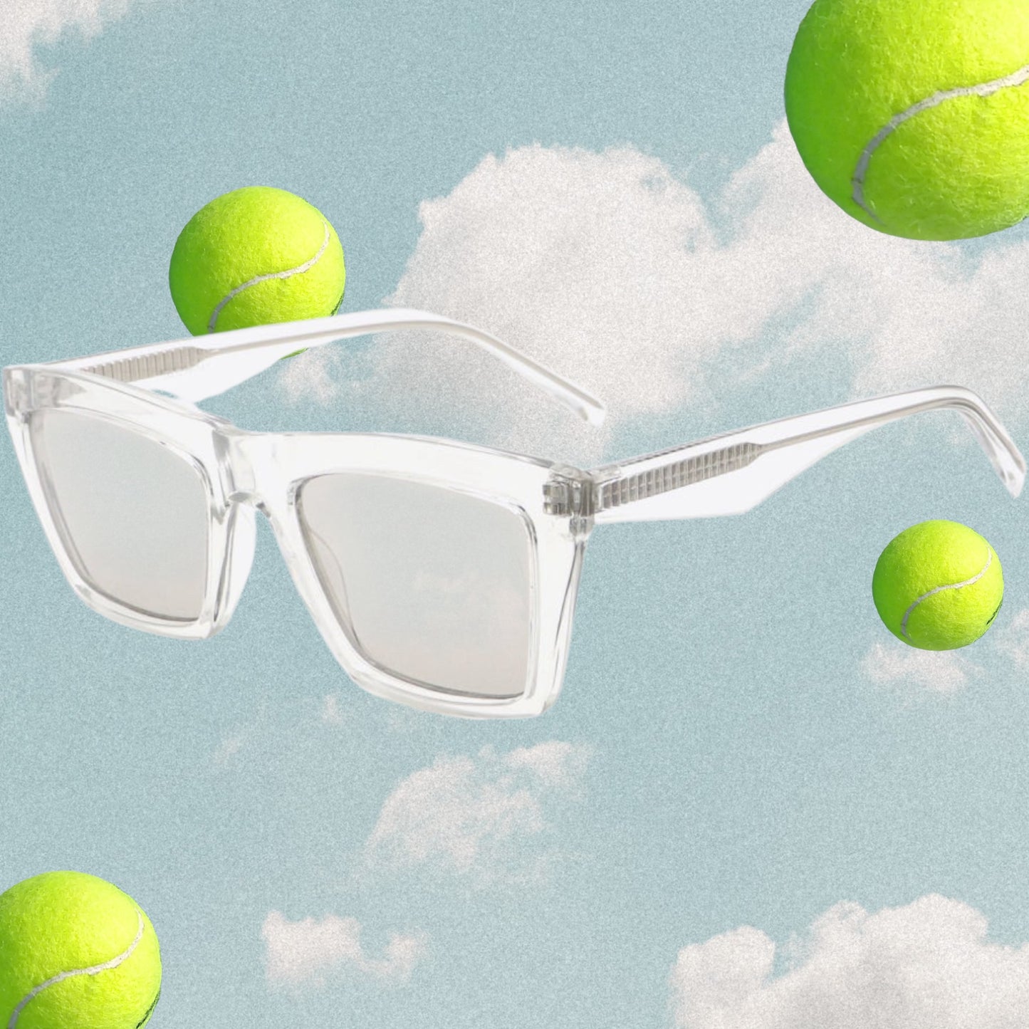 Cellulose Propionate Frame Rectangle Sunglasses