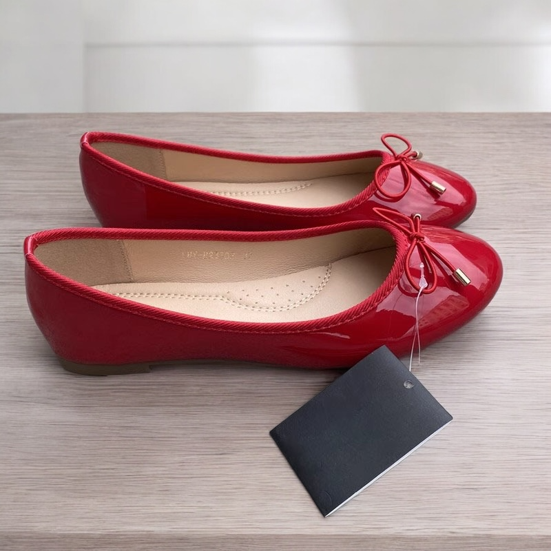 French Style Round Elegant Bow Ballet Flat Cushion in 2 Colours