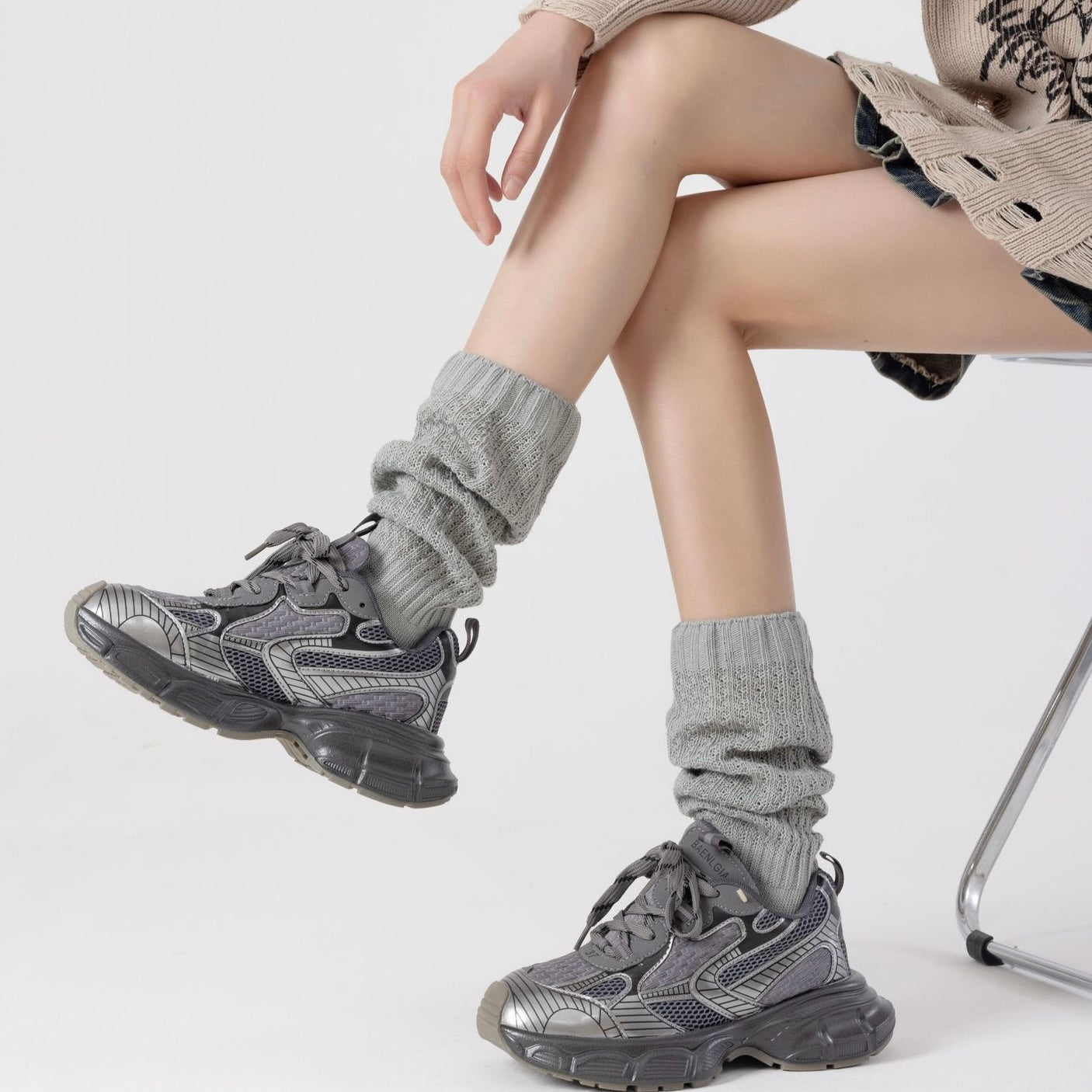 2025 Summer High Calf Loose Piled Top Socks in 6 Colours