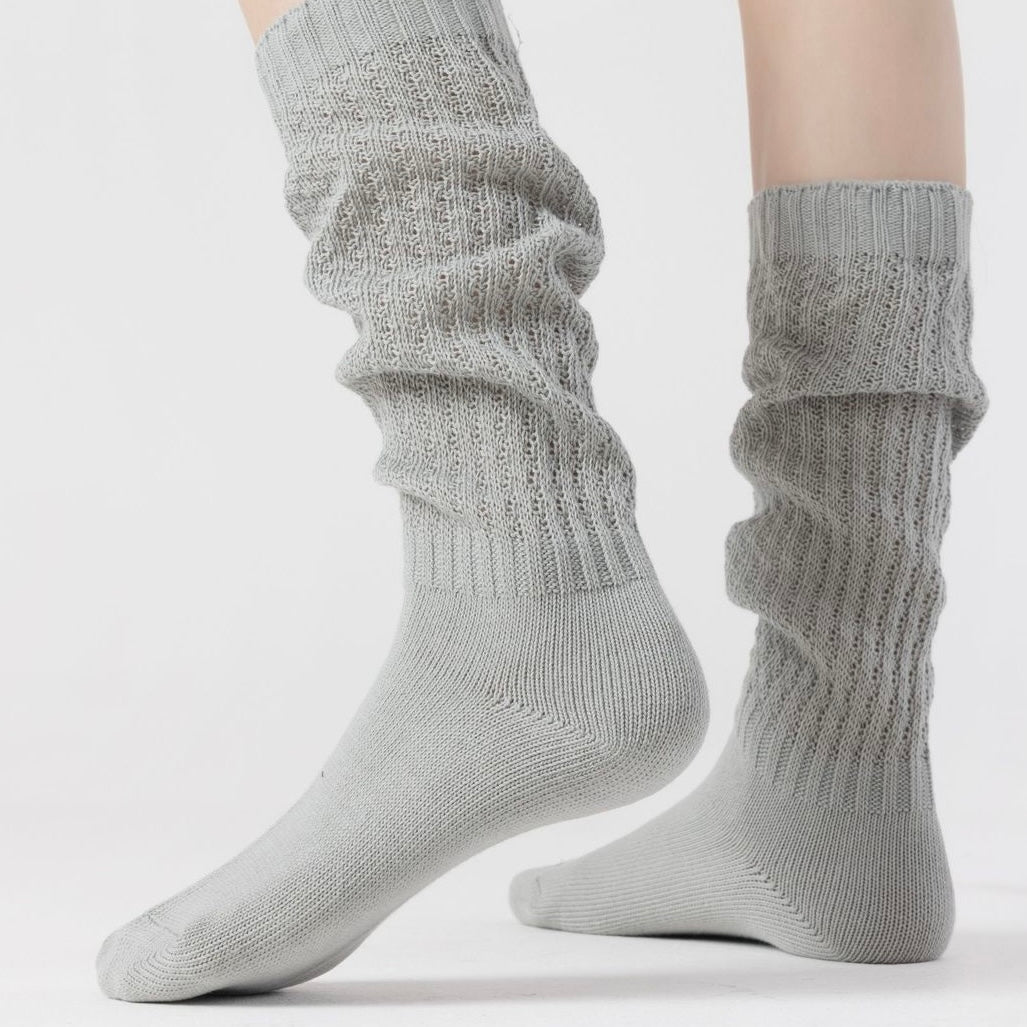 2025 Summer High Calf Loose Piled Top Socks in 6 Colours