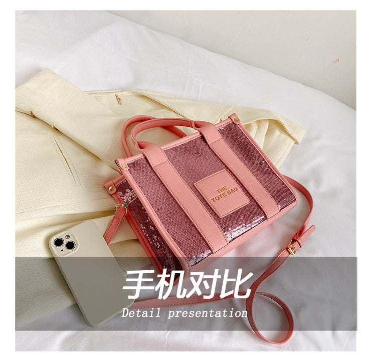 Sequined Transparent Tote Shoulder Bag in 10 Colours