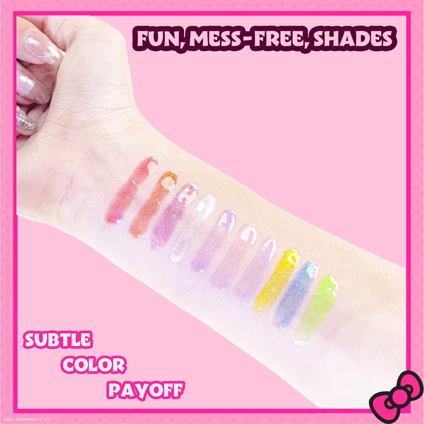 Hello Kitty 10 Piece Plant Based Lip Gloss, Girls Party Favors, by Townley Girl