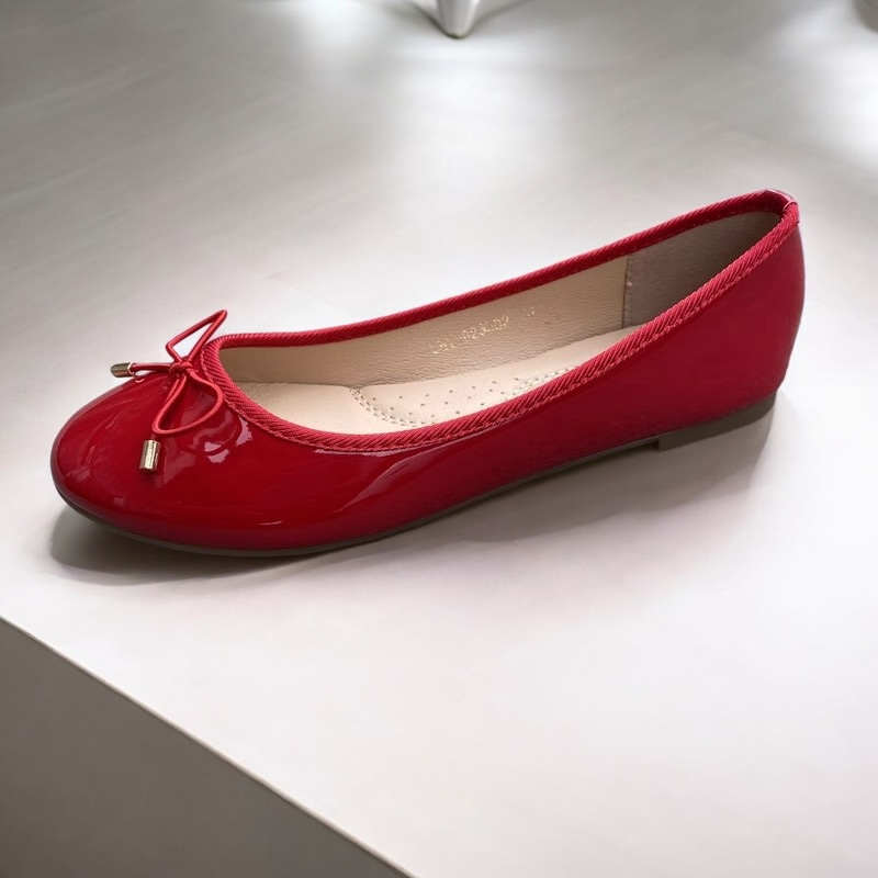 French Style Round Elegant Bow Ballet Flat Cushion in 2 Colours