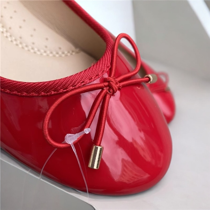 French Style Round Elegant Bow Ballet Flat Cushion in 2 Colours