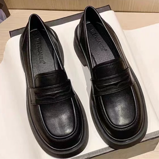 Round Toe Platform Loafers in 2 Colours