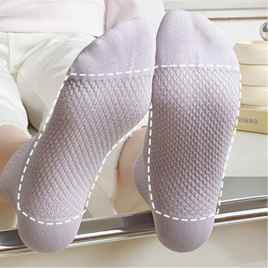 Pure Cotton Woven Ice Slashes Crew Socks in 10 Colours