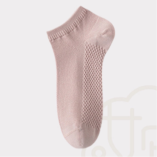 Pure Cotton Woven Ice Slashes Crew Socks in 10 Colours