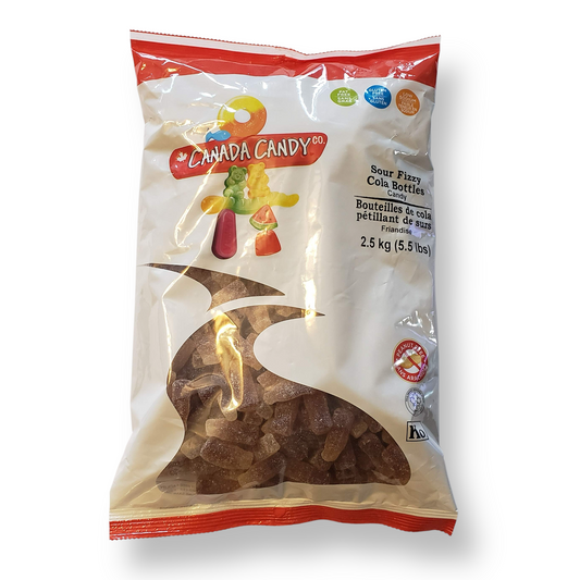 CANADA CANDY 🇨🇦| Sour Fizzy Cola Bottles, Cola, 2.5 Kilogram
