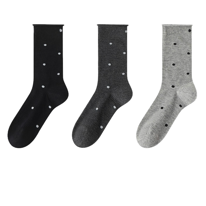 Summer Cotton Long Barrel Stacked Mesh Breathable Antibacterial Socks in 6 Colours