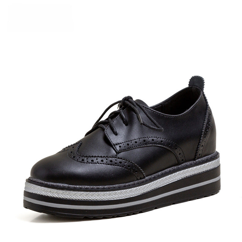 British Style Retro Casual Joker Lace Up Matte